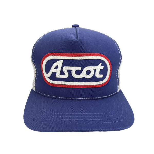 Retro Patch Mesh Hat - Royal Blue