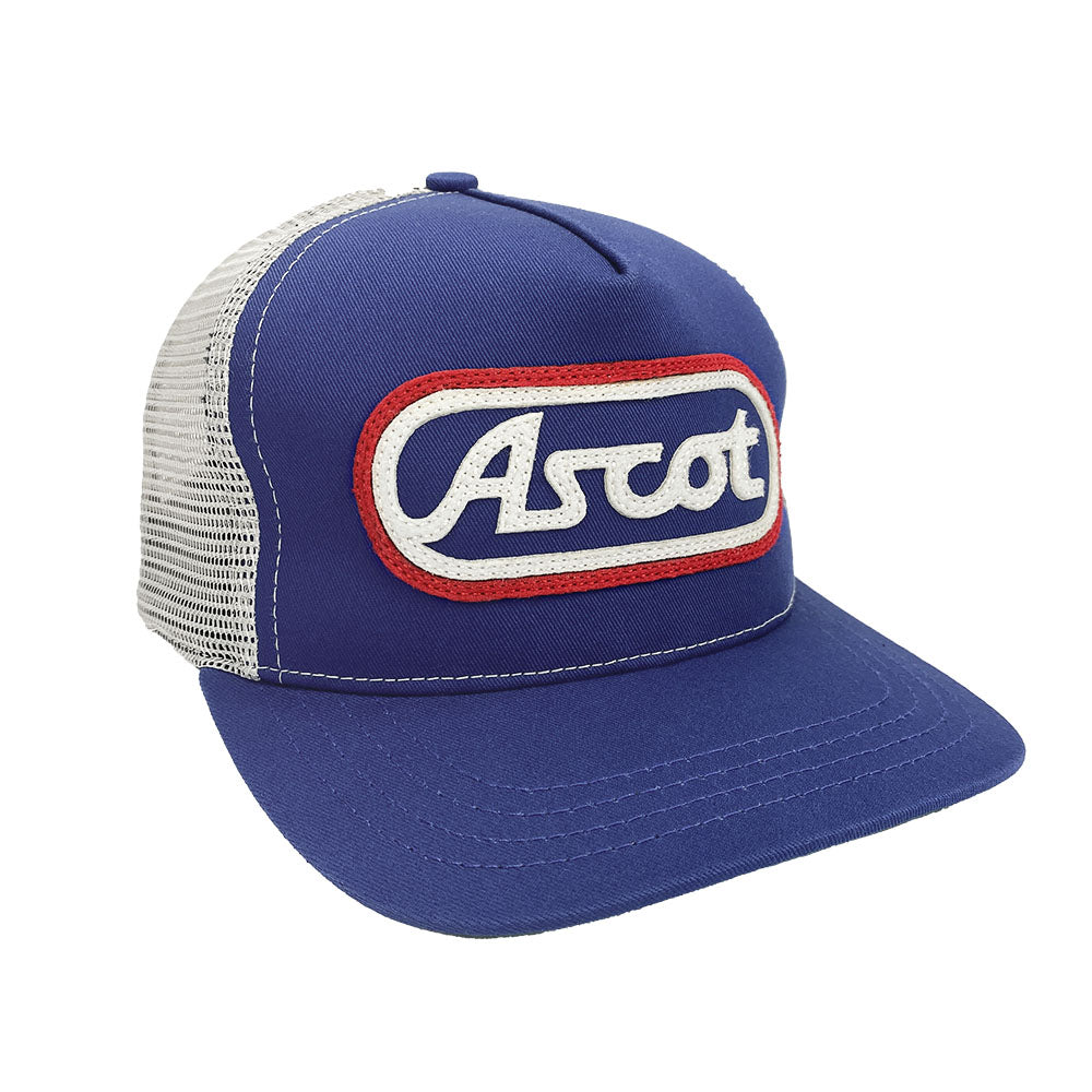 Retro Patch Mesh Hat - Royal Blue