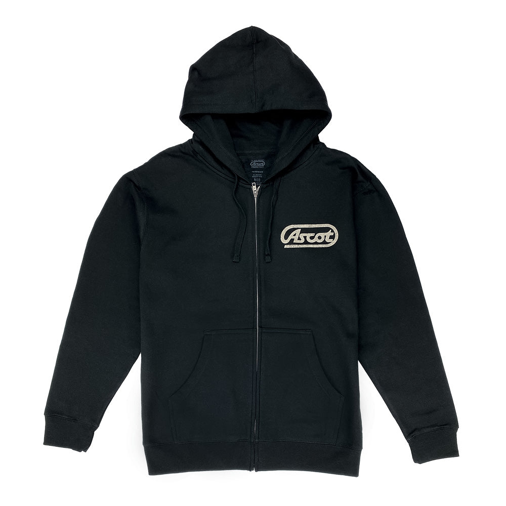 Ascot Zip Up - Black